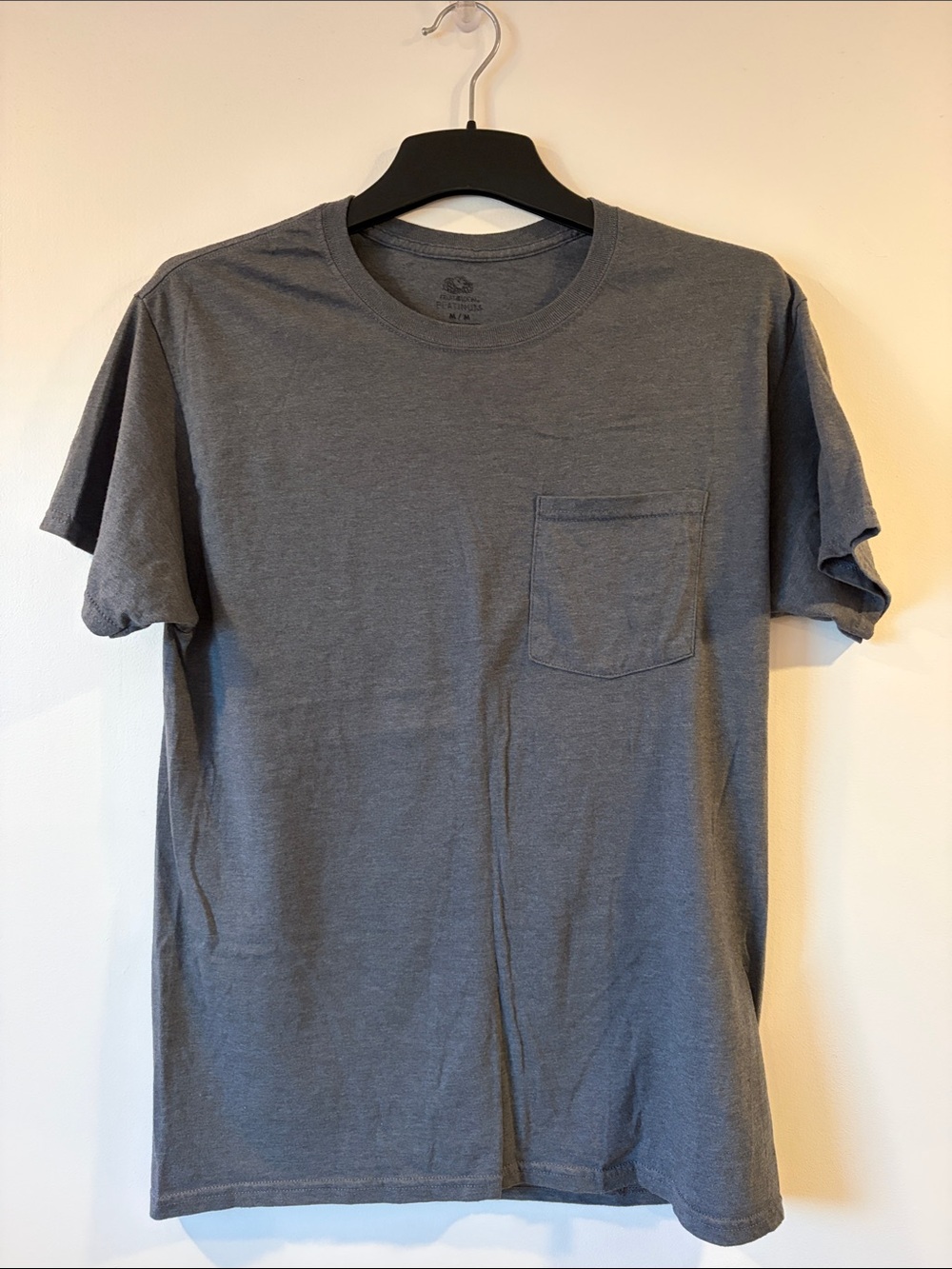 Fruit of the Loom Men's Heather Gray Pocket Tee